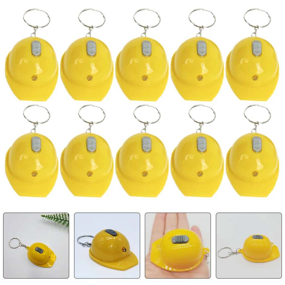 

Flash Light Keychains Flashlight Key Construction Mini Led Ring Party Keyring Torch Hat Chains Light Flash Shade Security Favors