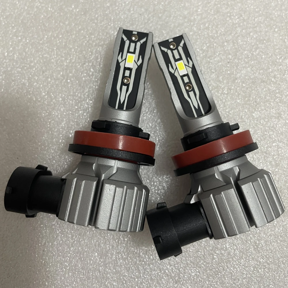 2개 H8 H11 H9 H16 JP LED 안개등 헤드라이트 캔버스 라이트 자동차 터보 다이오드 전구 화이트 12V 스마트 포포 포투 451 453 454용