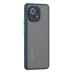 Premium Armor Drop Protection Bumper Case - Heavy Duty Phone Cover for Xiaomi 11 Lite 4G (Dark Blue)
