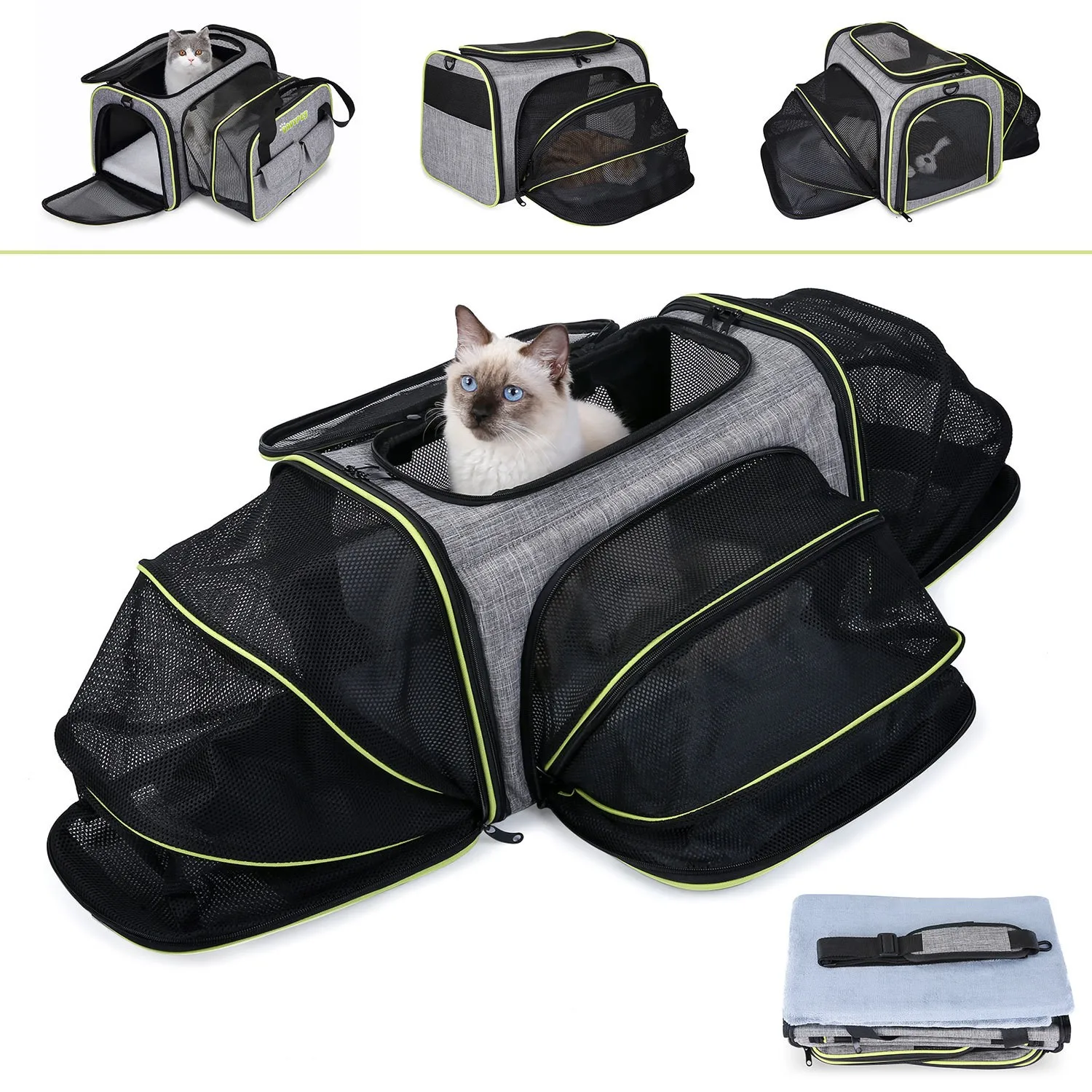 Sac de transport extensible pour chat