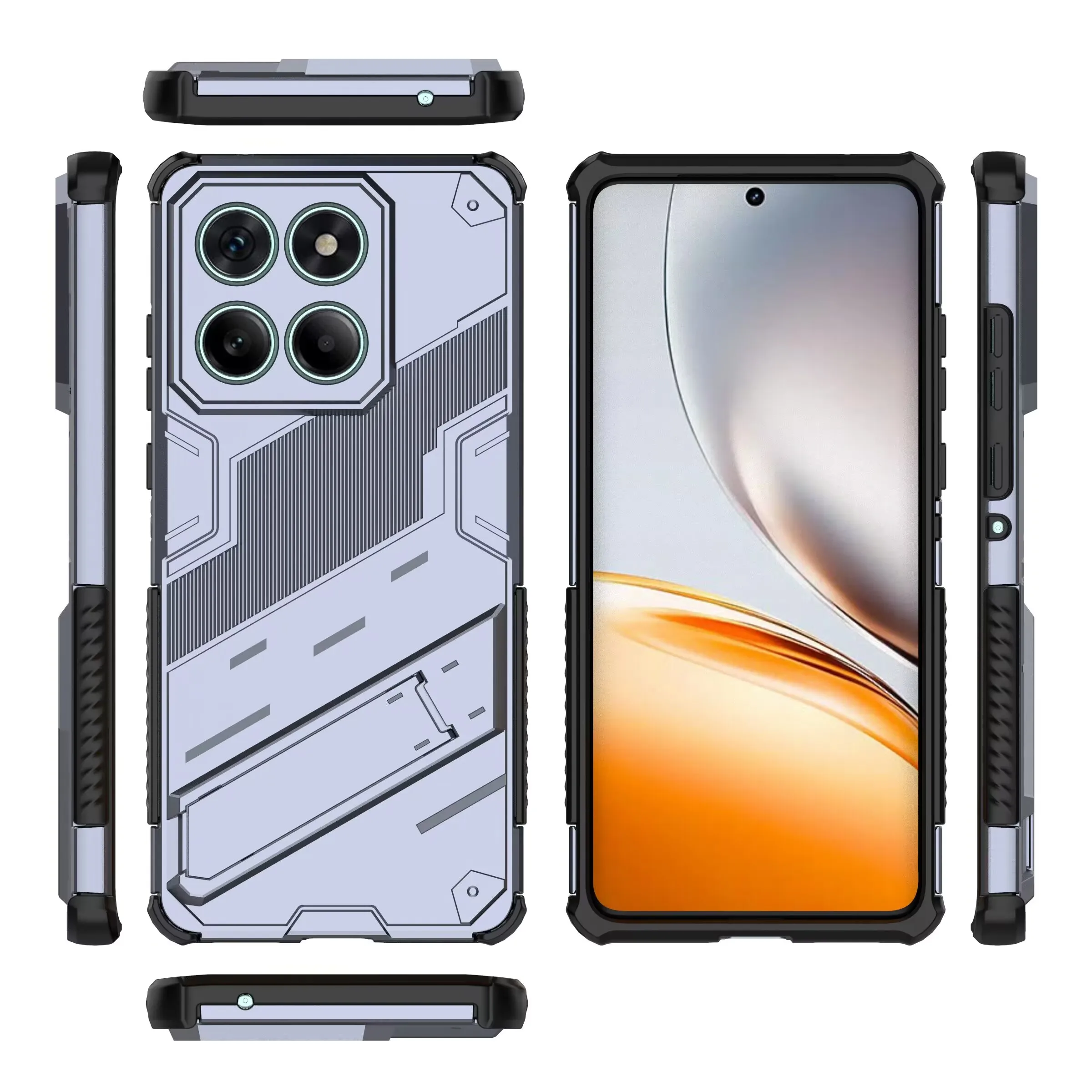 Senior Heavy Duty Armor Phone Case with Kickstand and Shockproof Hard Back Cover