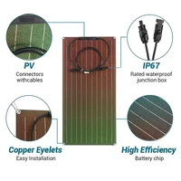 Kit de panneaux solaires flexibles, Module PV 300W, 600W + 12V/24V, contrôleur, cellule de câble solaire pour maison, extérieur, voiture, bateau, batterie, voyage de Camping 3