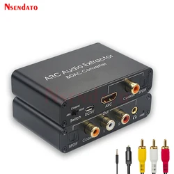 HDMI ARC Audio Extractor DAC Converter Adapter Digital Optical SPDIF Coaxial to Analog 3.5mm L/R Stereo DAC HDMI Audio Converter