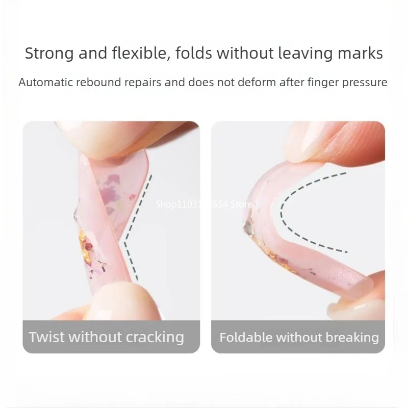 Nuovo Gel Base/Top Coat per Unghie 15ml, Gel Funzionale Effetto Vetro Temperato, Gel Peel-Off per Sfumature, Nail Art per Strumenti da Salone - immagine 6