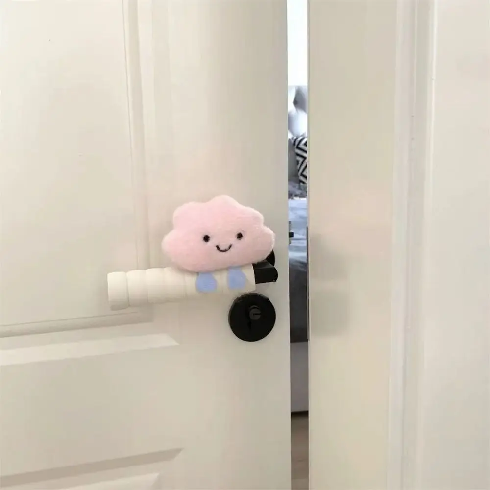 2Pcs/set Anti Collision Door Handle Gloves Cartoon Cloud Anti-Static Doorknob Sleeve Silent Anti-Slip