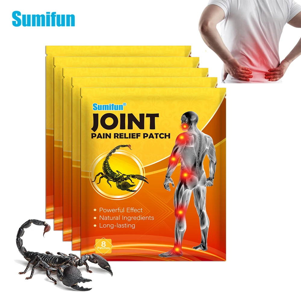 

8/40Pcs Scorpion Venom Joint Pain Relief Patch Knee Back Medical Plaster Muscle Lumbar Cervical Rheumatism Arthritis Health Care