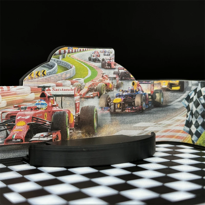 승자 포듐 차고 모델 F1 드라이버 세나 및 사진 작가 피규어, 절묘한 미니어처 디오라마 취미 컬렉션, 1/64 체중계