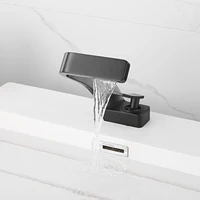 BAKALA Bathroom Deck Mounted Basin Faucet Black Sink Tap Single Hole Water Tap Hot and Cold Mitigeur Salle De Bain Mixer Faucet 3