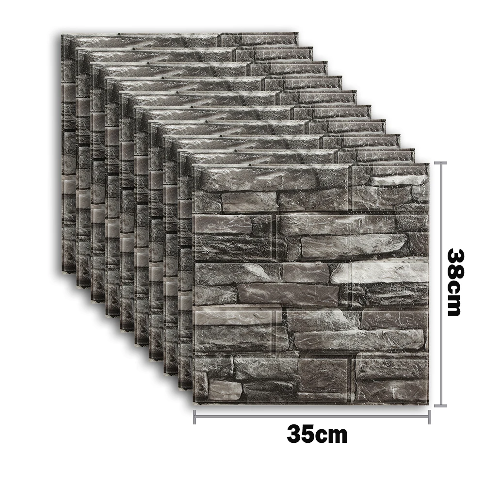 3D Self-Adhesive Foam Wall Stickers - Waterproof Peel & Stick Interior Decor