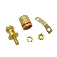 40Pcs Gold Plated Amplifier Speaker Terminal Binding Post Banana Plug Socket Connector Suitable for 4mm Banana Plugs 6