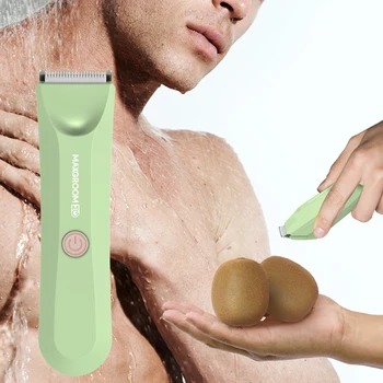 MAXGROOM Tagliacapelli per il corpo da uomo Trimmer a sfera per inguine pubiche Lama in ceramica sostituibile Rasoio elettrico IPX7 Rasoio impermeabile 1