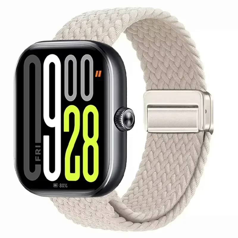 Nylon Braided Magnetic Buckle Adjustable Loop Strap Bracelet in Breathable Design