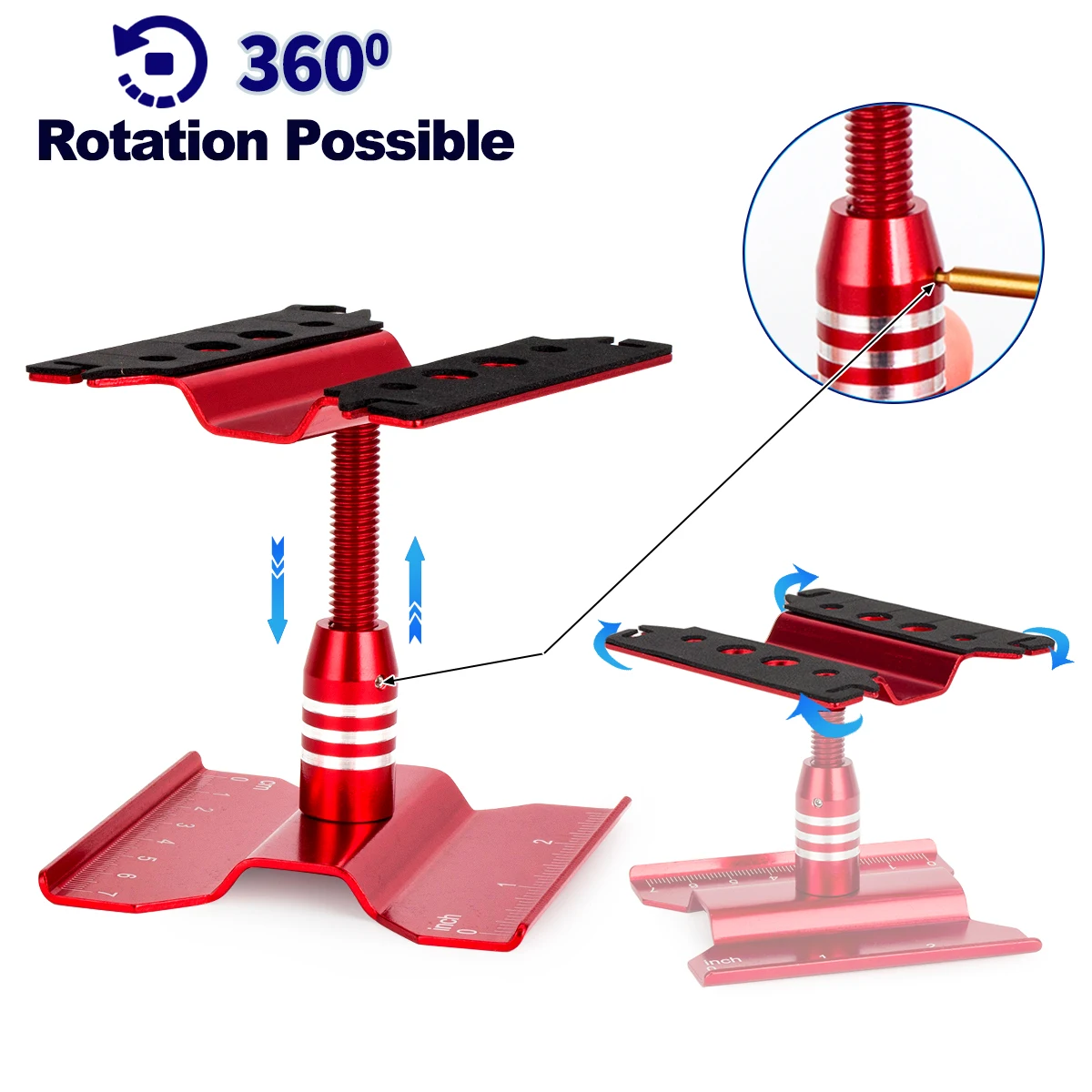 Aluminum RC Repair Stand Workstation for 1/16 1/18 1/24 Scale RC Models Axial SCX24 FCX24 Traxxas TRX4M