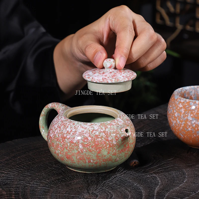200ml Kiln Transformed Into A Single Tea Pot Household Chinese Style Tea Maker Handmade Ceramic Xishi Pot Drinking Utensils