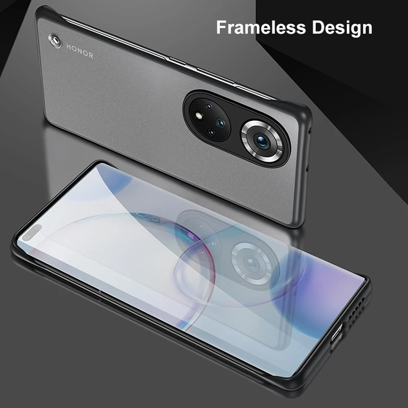 Ultra Matte Frameless Hard PC Phone Case - Shockproof Bumper Protection Cover
