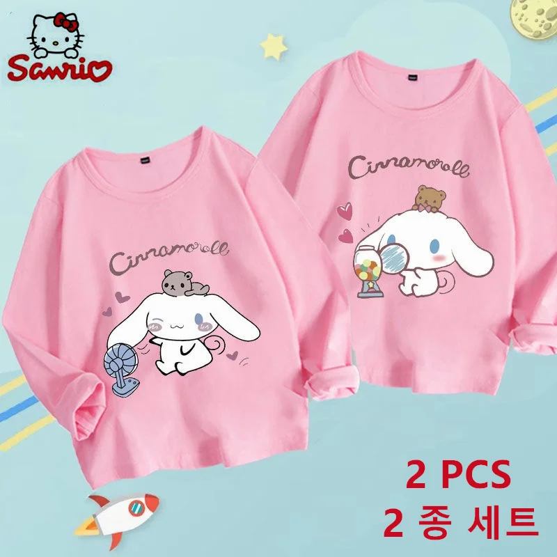 90 pocket trading cards storage album pages battle game children collection card wallets sleeves set binder sheet bc0238 Sanrio Kawaii Cinnamoroll Children's T-Shirt Cartoon Printing Long Sleeves Autumn Winter Pure Cotton Warm Top Kids Clothing Gift