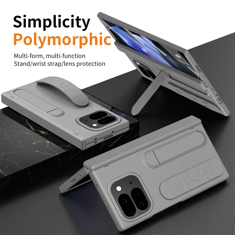 Luxury PU Leather Case with Wristband and Screen Protector