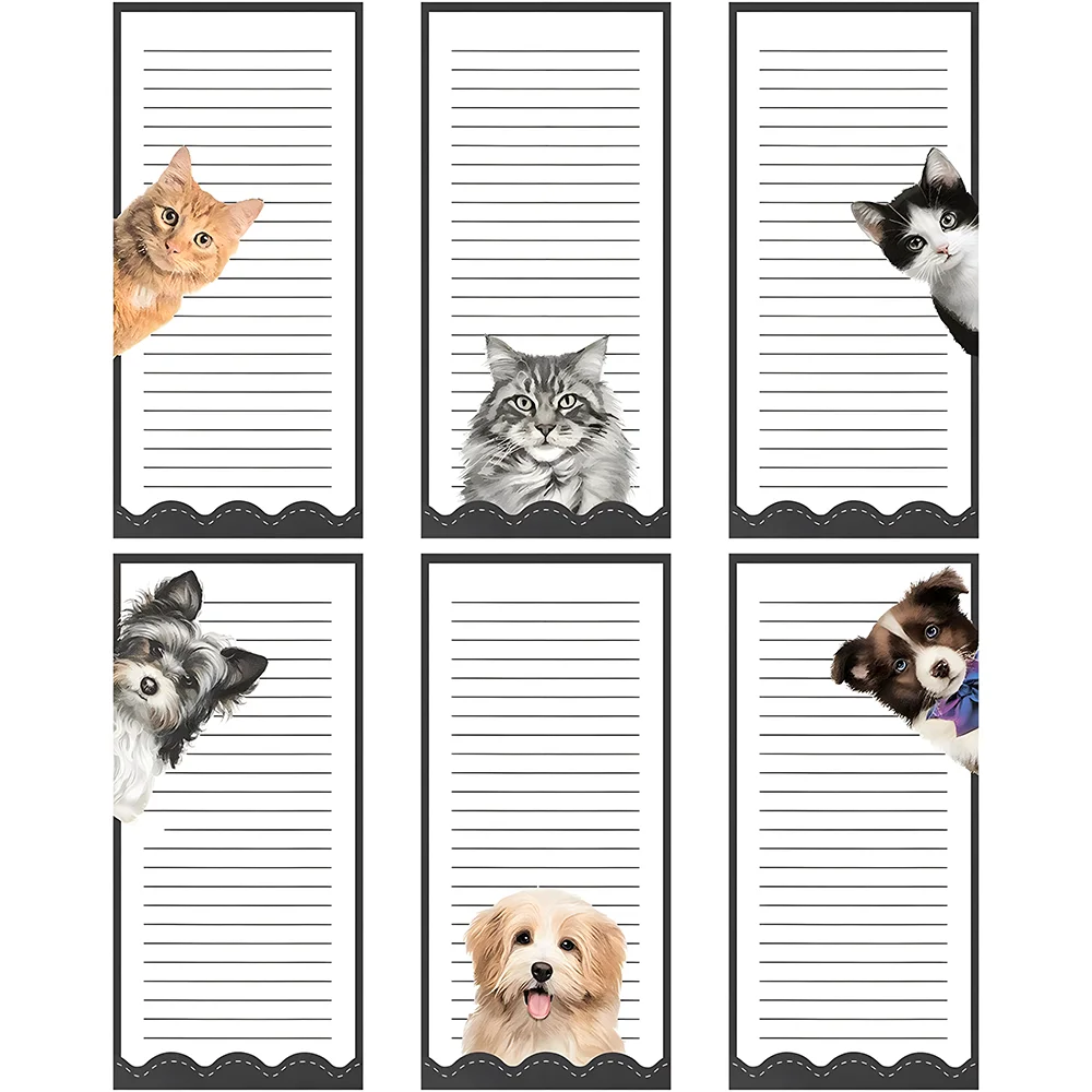 Korean Cute Cat Dog Magnetic Planners Magnet Fridge Note Memo Pad Notepad Shopping Check To Do List Refrigerator Notebook Agenda