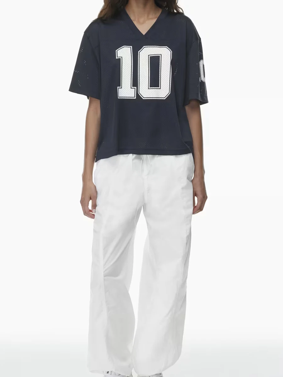 Women s Lightweight Short Sleeve V Neck T-Shirt with Fun Graphic Print and Relaxed Fit for Summer Casual Wear