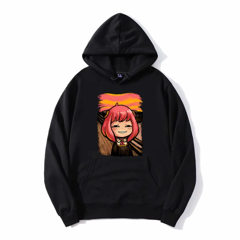 

Japanese Anime Spy X Family Anya Forger Graphics Print Hoodie Cotton Hoody Sweatshirt Harajuku zipper Streetwear Coat