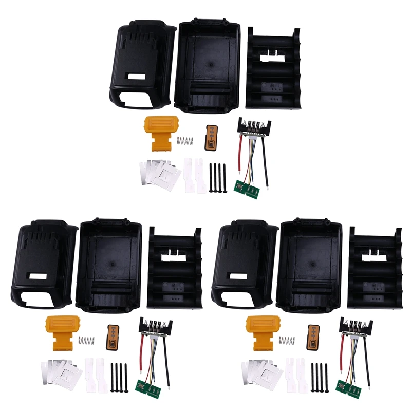 Rise-3X Per Dewalt 10 Core 18V/20V Batteria Agli Ioni Di Litio Sostituzione Custodia In Plastica Kit Dcb180 Batteria Agli Ioni Di Litio Shell (Nessuna