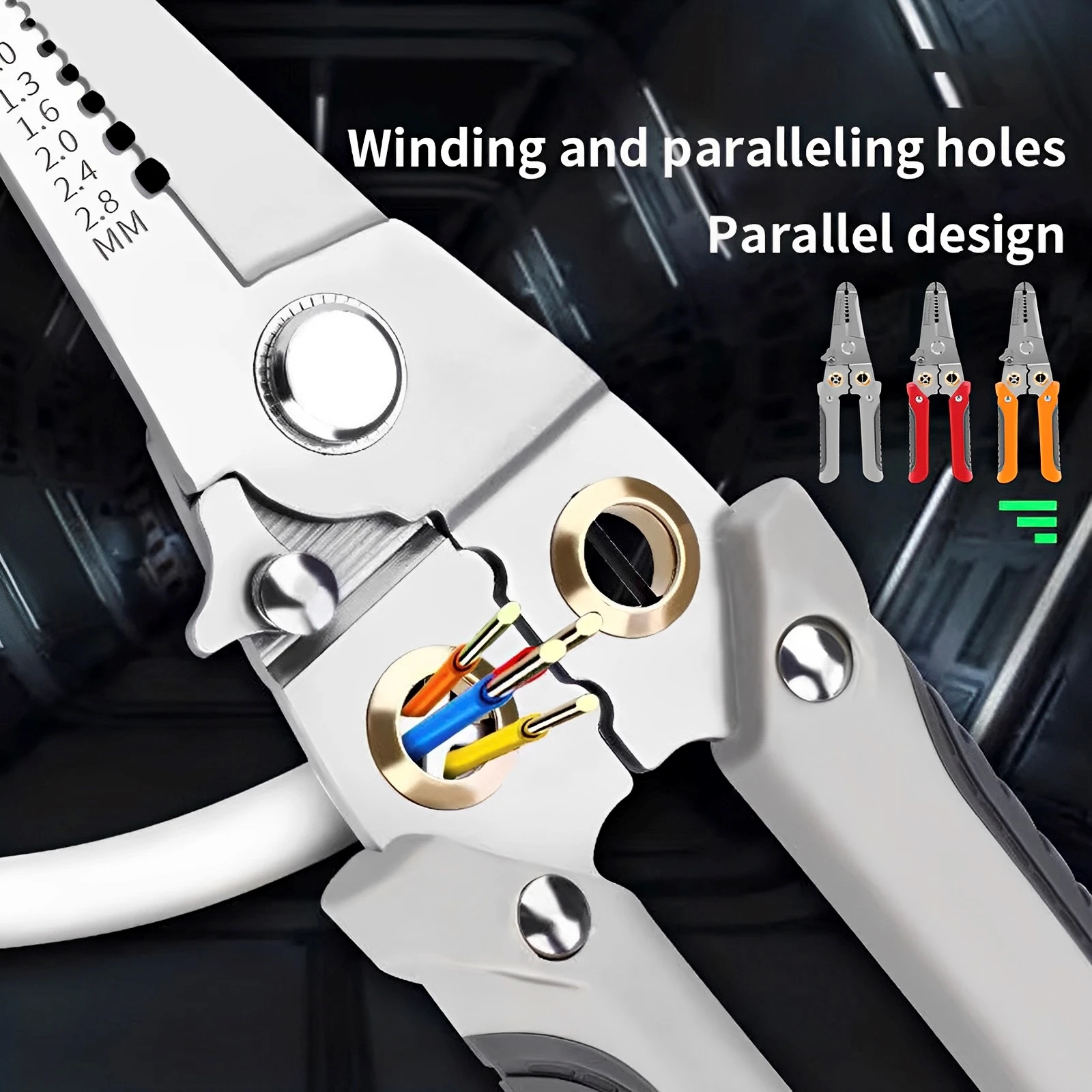 

Wire Stripper Stainless Steel Wire Stripping Pliers Ergonomic Non-slip Wire Crimper Cable Cutting Tool Crimping Deburring 2023