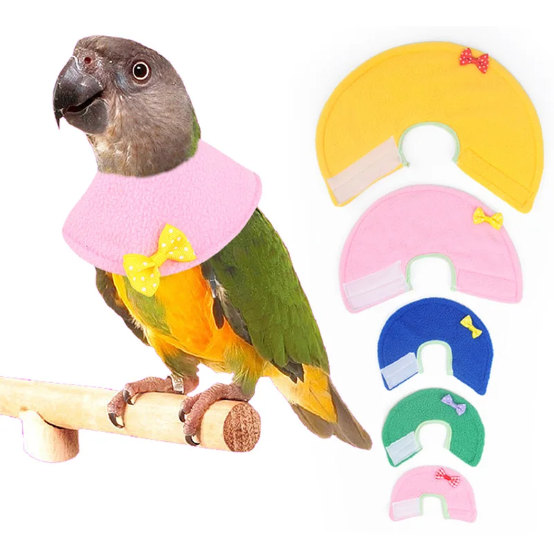 

Pet Parrot Neck Protective Collar Bird Neck Sleeve Elizabethan Circle Recovery Collar Anti-Bite for Small Medium Parrot New