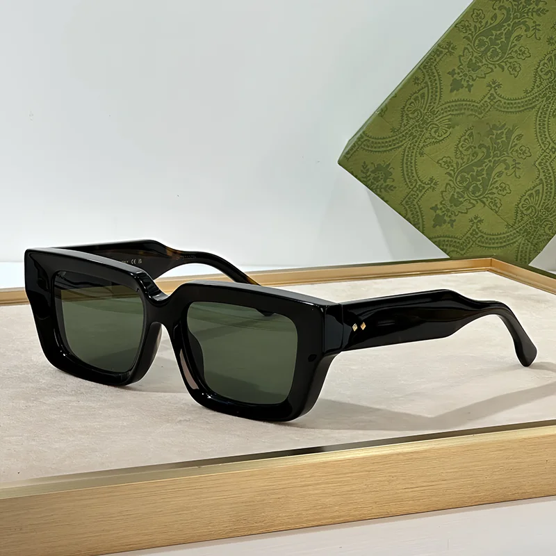 

Солнцезащитные очки Мужские в стиле хип-хоп, оригинальные модные квадратные солнечные очки в уличном стиле, толстые ацетатные солнечные очки, черные, 2024