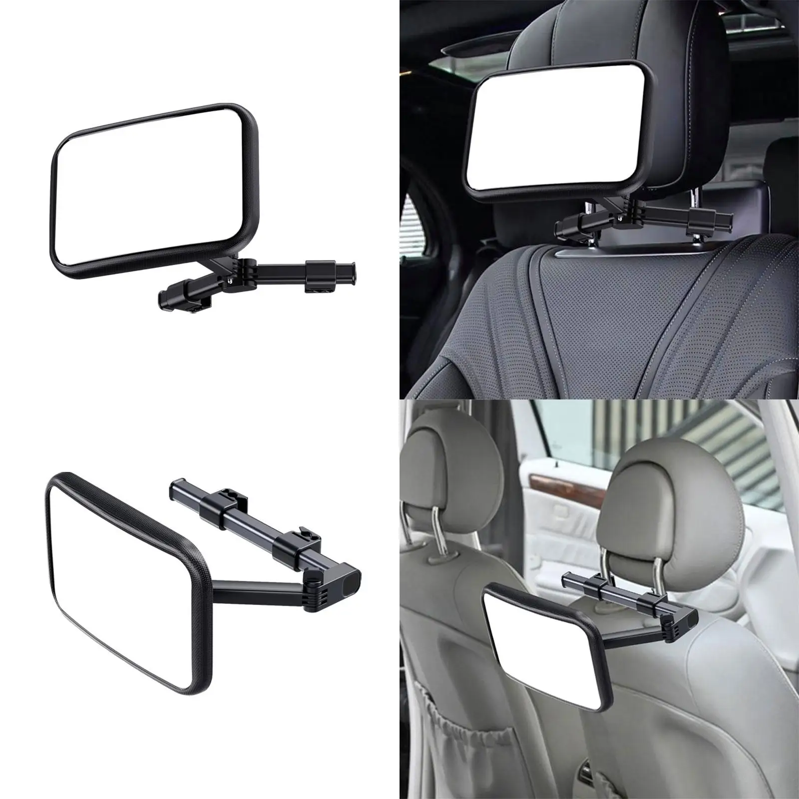 Baby Car Mirror Adjustable Easy to Install Rear Facing Car Back Seat Mirror