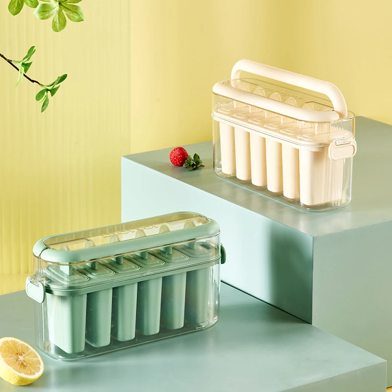 Ice Pop Maker Popsicle Mold (6 Molds )-Easy Homemade Popsicle Maker With Portable Container, Fill It.-Easy Remove Mold for ice mold,ice cream molds 1 Set