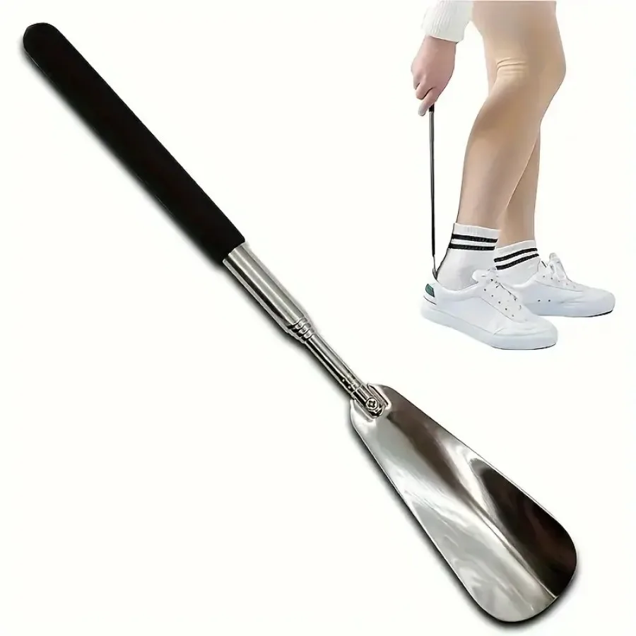 Extendable Shoe Horn Long Handle for Seniors,16" to 31"Adjustable, Stainless Steel Telescopic Shoehorn for Men Women,Shoe Helper Extendable Shoe Horn Long Handle for Seniors,16" to 31"Adjustable, Stainless Steel Telescopic Shoehorn for Men Women,Shoe Helper