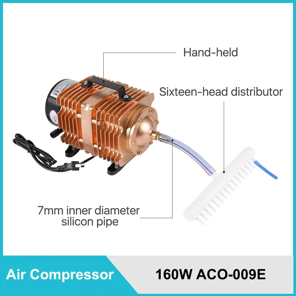 

ACO-009E 160W Air Compressor Electrical Magnetic Air Pump for CO2 Laser Engraving Cutting Machine