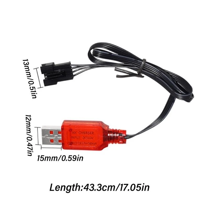 7.4V 리튬 배터리용 급속 충전 USB 케이블, SM4P 커넥터가 있는 취미 액세서리