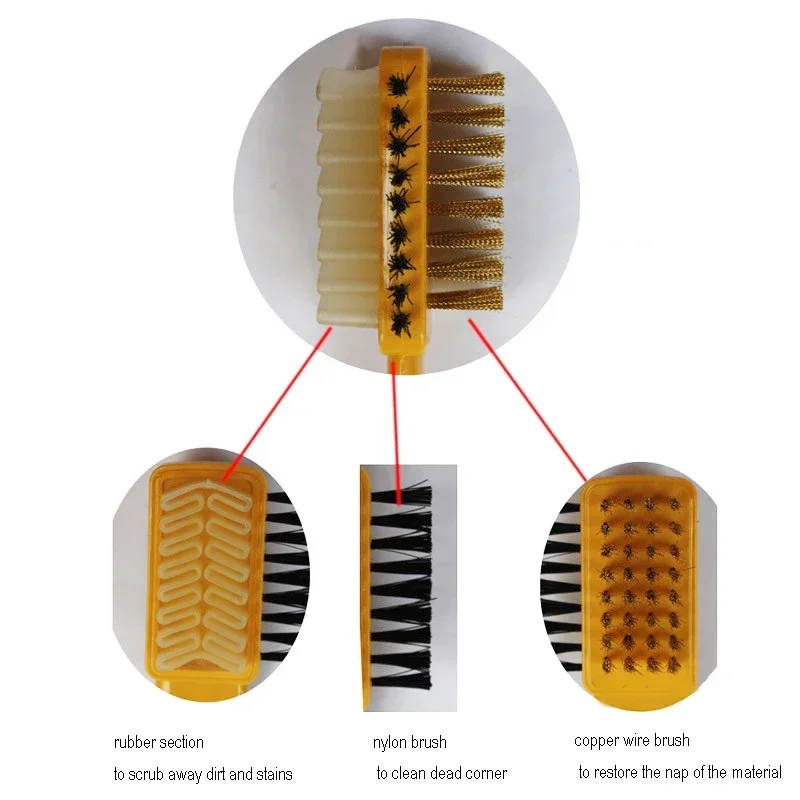 3 Sides Cleaning Brush Rubber Eraser Durable Suede Nubuck Shoes Boot Cleaner Multi-functional Tools shoe cleaner shoe brush