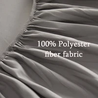 1 pièce de drap de lit de couleur unie pour chambre à coucher, bande élastique 100% Polyester autour de la literie, drap-housse uniquement (hors taies d'oreiller) 3