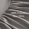 1 piece of solid color bed sheet for bedroom 100%Polyeste Elastic Band Around bedding Fitted Sheet Only (excluding pillowcases) 3