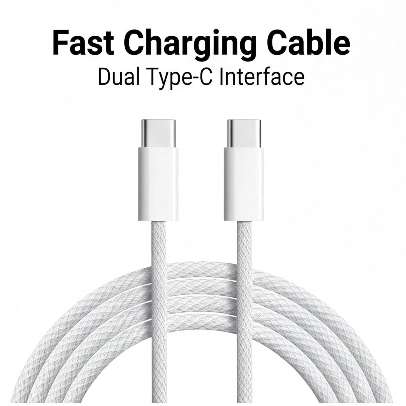 USB-C to USB-C Charging Cable, Universal Fast Charging Cord, Braided USB-C Data Cable, Reversible USB-C Connector Cable, High-Sp