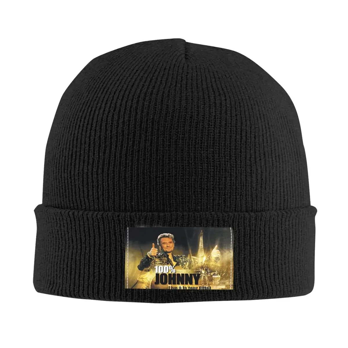 

Johnny Hallyday Bonnet Hat Knitted Hat Men Women Cool Unisex French Rock Singer Warm Winter Beanies Cap