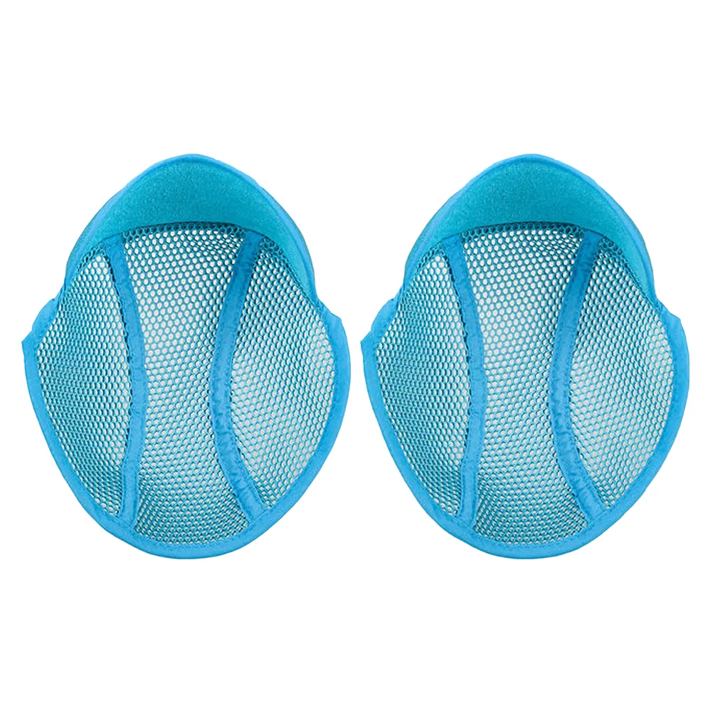 

2 Pcs Blue Lining Bicycle Hard Accessories Insert Helmets Plug-in Pad Polyester Safety Man Head Protection Mesh Pads