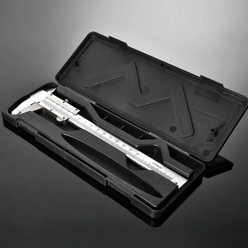 Vernier Caliper Professional Stainless Steel Vernier Caliper Gauge 0-150mm Sliding Gauge Measurement Tool Inside Outside Depth Step Micrometer