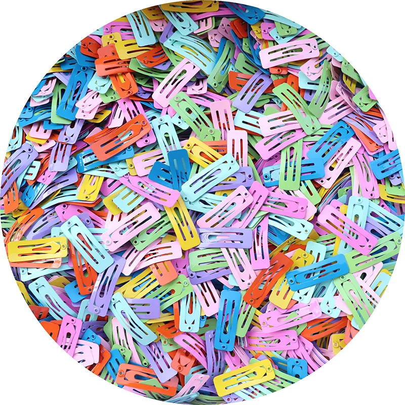 

30/50Pcs Colorful Square Snap Hair Clips No Slip Metal Hair Clip Barrettes For Styling Hair Pins Girls Kids Women Accessories