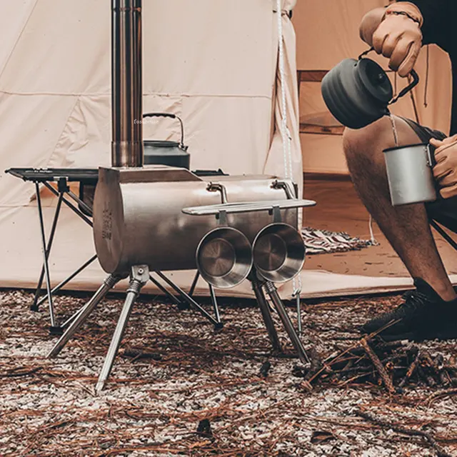 Rozsdamentes Acél Chimeneák Téli Szabadidős Kültéri Udvar Sátor Kályhák Teraszkert Fűtőberendezés Égő Kályha Hordozható - Image 4