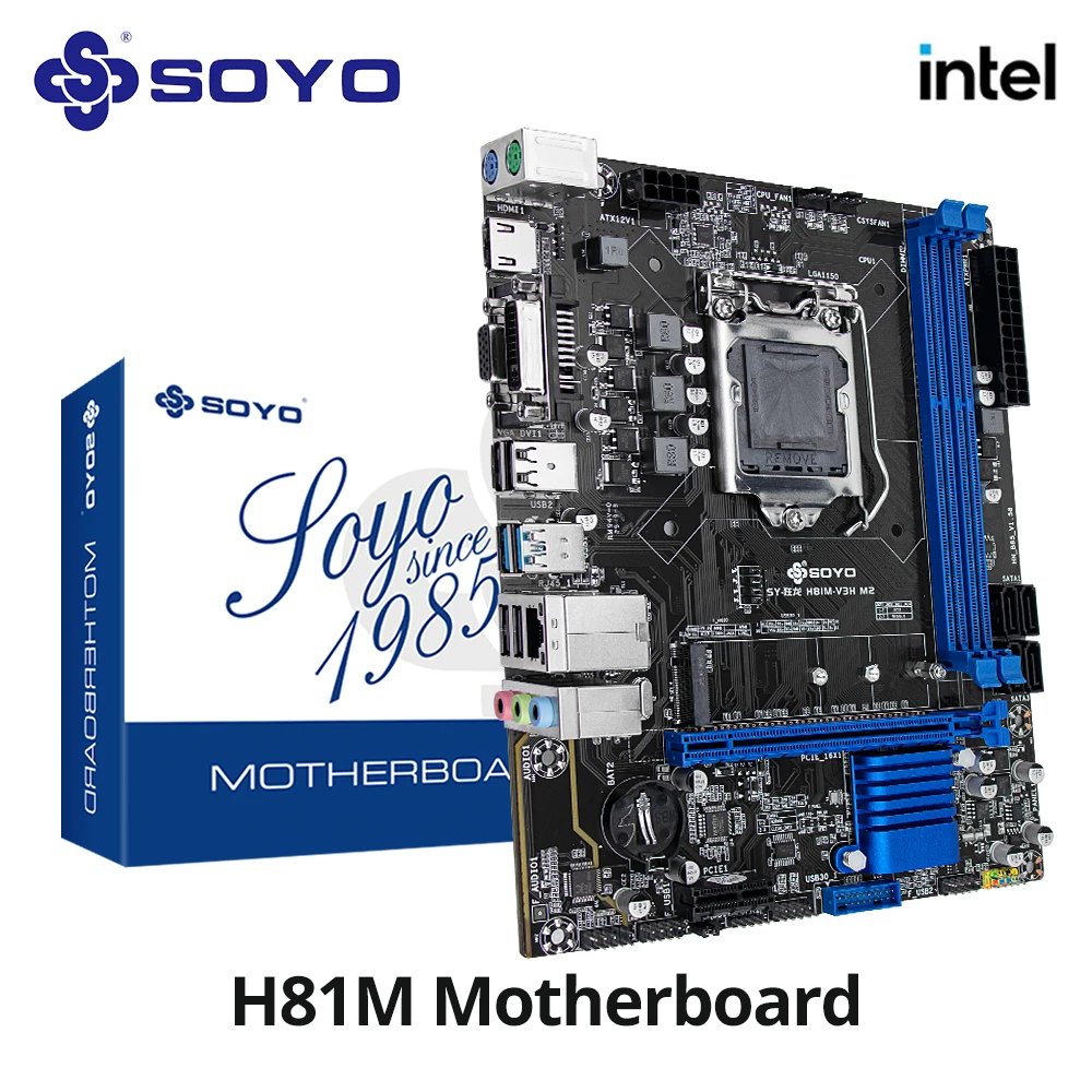 Scheda Madre H81 LGA1150 DDR3 - Chipset Integrato, VGA/HDMI, PCIe 3.0, 4x SATA2.0 - copertina