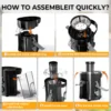 SEJOY Centrifugal Juicer Machine Automatic Pulp Ejection Electric Citrus Juicer Extractor Machine Fruit Veg Blender 5