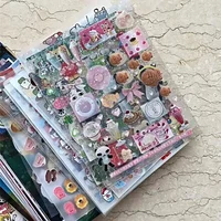 10pcs Glitter Stickers – Transparent PET Cut Film for Scrapbooking, Toploader & Kawaii Journal, Christmas & School Use - Image 4