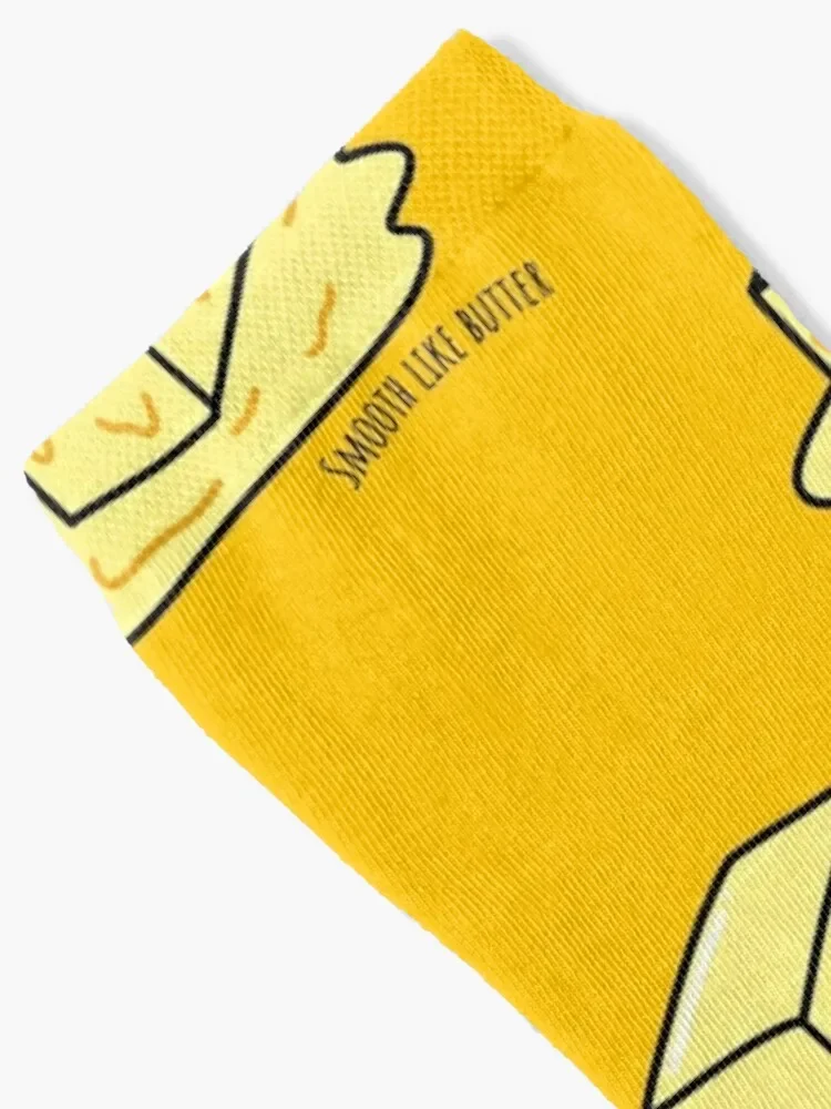 Smooth Like Butter - Kawaii Hand Drawn Butter Socks funny gift Children's Men's Socks Luxury Women's