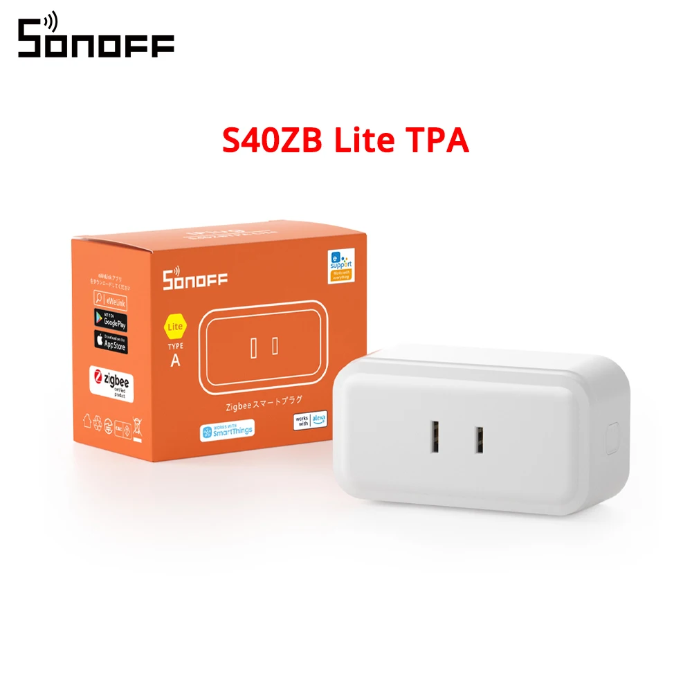 2PCS SONOFF WiFi Smart Plug Energy Consumption Monitoring Outlet Socket  Timer