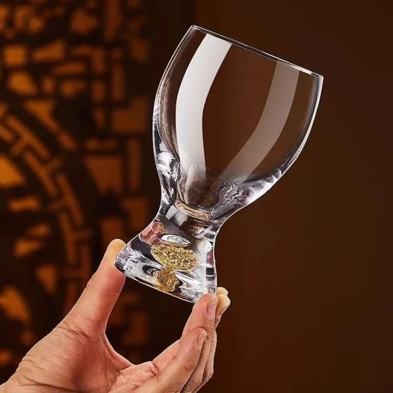 High-grade craft brewing wheat root beer cups home creative cold drink cups juice cups wine cups creative gold foil beer cups