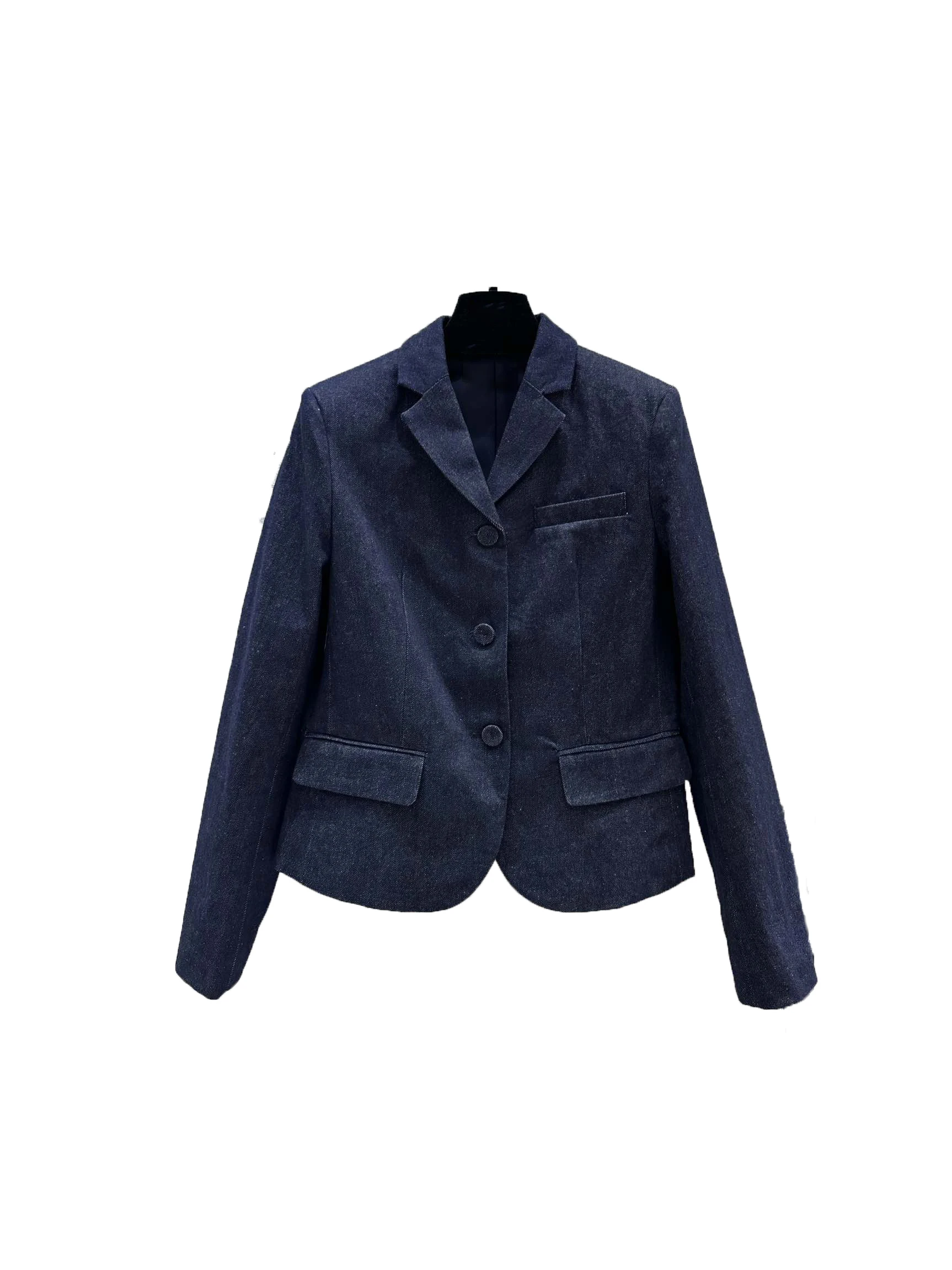 

Denim blazer fashion casual atmosphere comfortable and versatile 2024 fall and winter new 1101