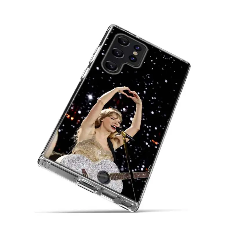 thumbnail image 1 of Funda transparente T-Taylors S-Swifts para Samsung Galaxy S21 S20 S23 FE S24 S22 Ultra Capa S10 S9 S8 Plus S10E, carcasa protectora, 1 of 5